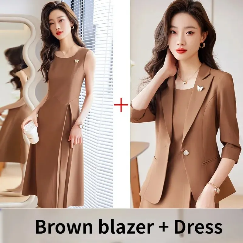 Maxct Professional Women Suit Fashionable Minimalist Style to Show the Workplace Style Dress with Blazer New in Matching Sets