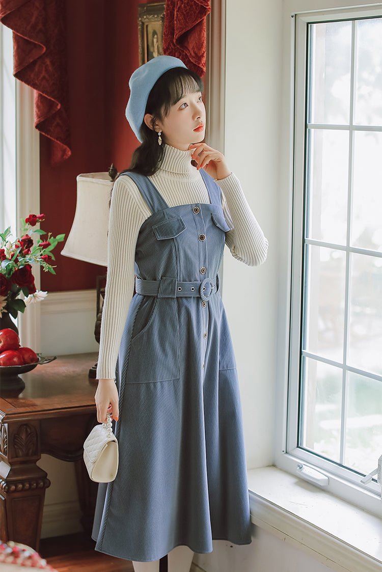 Corduroy Button Up Midi Dress Maxct