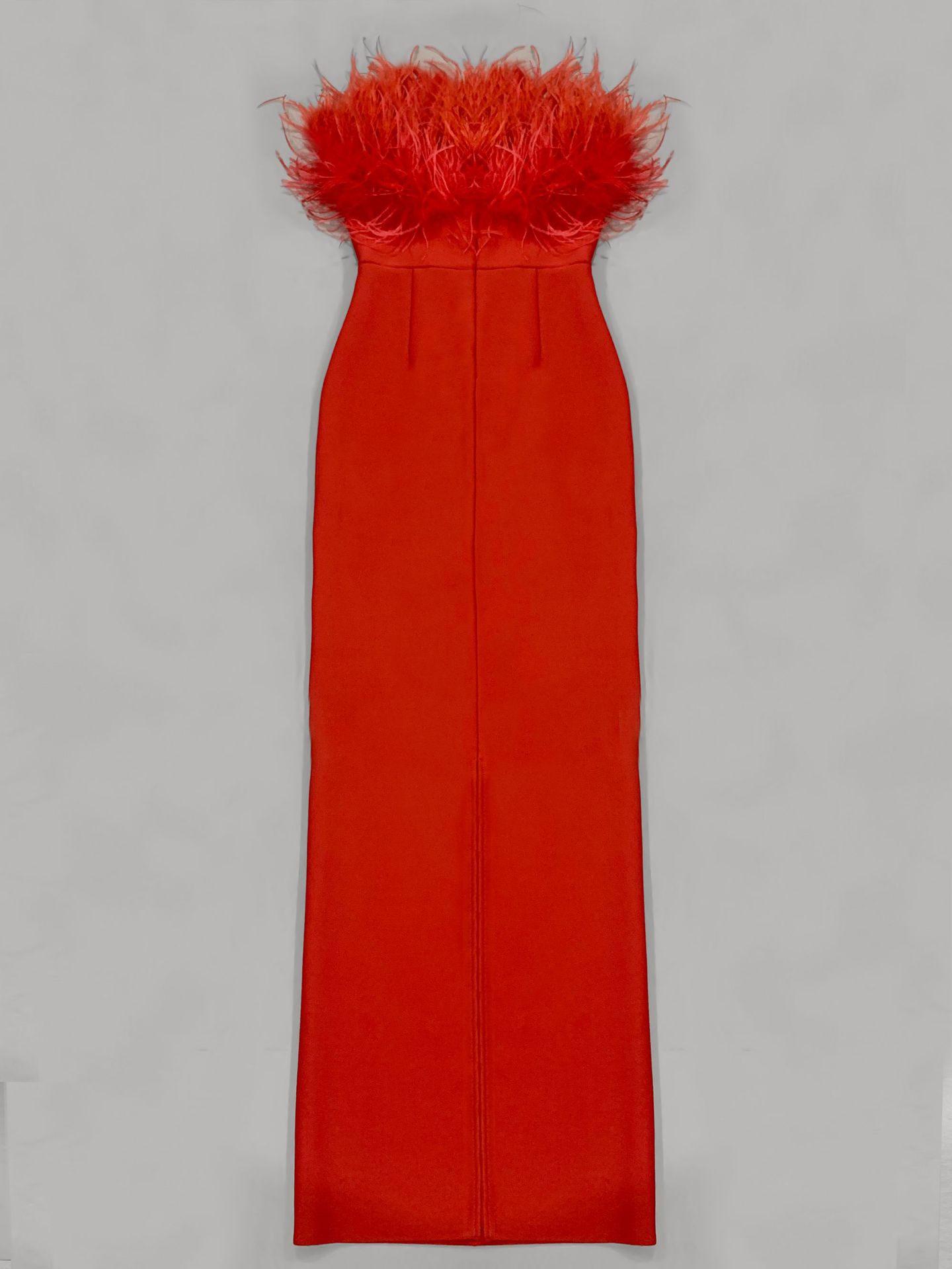 High-end Trendy Niche Designer Evening Dress Autumn And Winter Women's Clothing Trend Ostrich Hair Gowns Bandage Dress Women