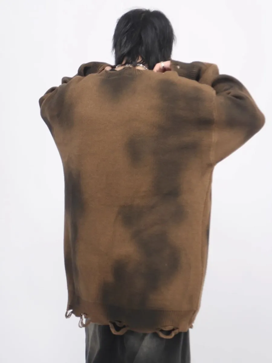 Maxct [Mz]broken Holes Sweater Na1474