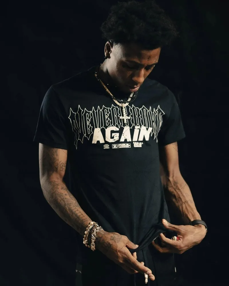 European and American trendy brand new clothing printed oversized T-shirt men Y2K high street hip-hop loose casual short-sleeved