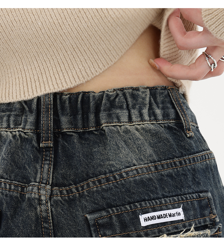 Autumn Streetwear Retro Fashion: Women's High Waist Loose Wide Leg Y2K Denim Trousers - true deals club