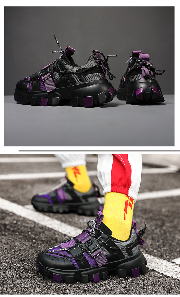 black chunky sneakers - true-deals-club