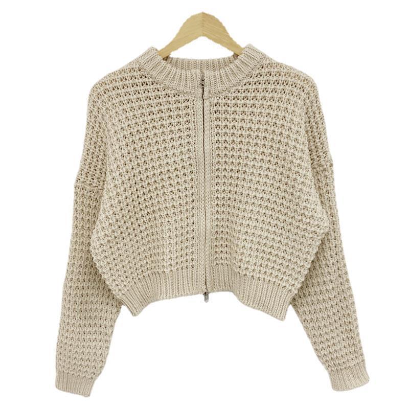 Maxct Vintage Round Neck Zip Up Cardigan - Image 6