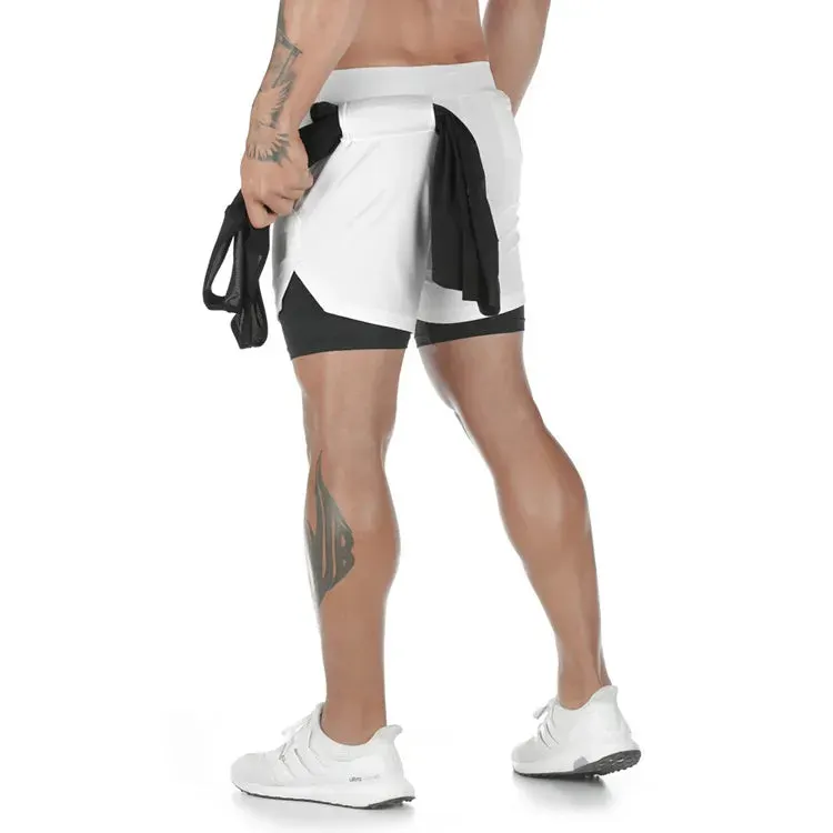 2-in-1 Running & Gym Mens Quick Dry Shorts Maxct