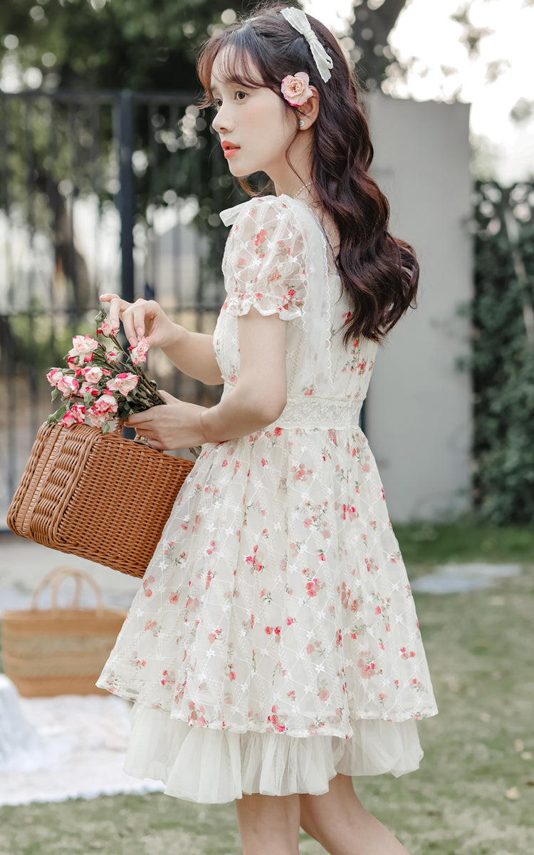 Dainty Rose Petticoat Mini Dress Maxct