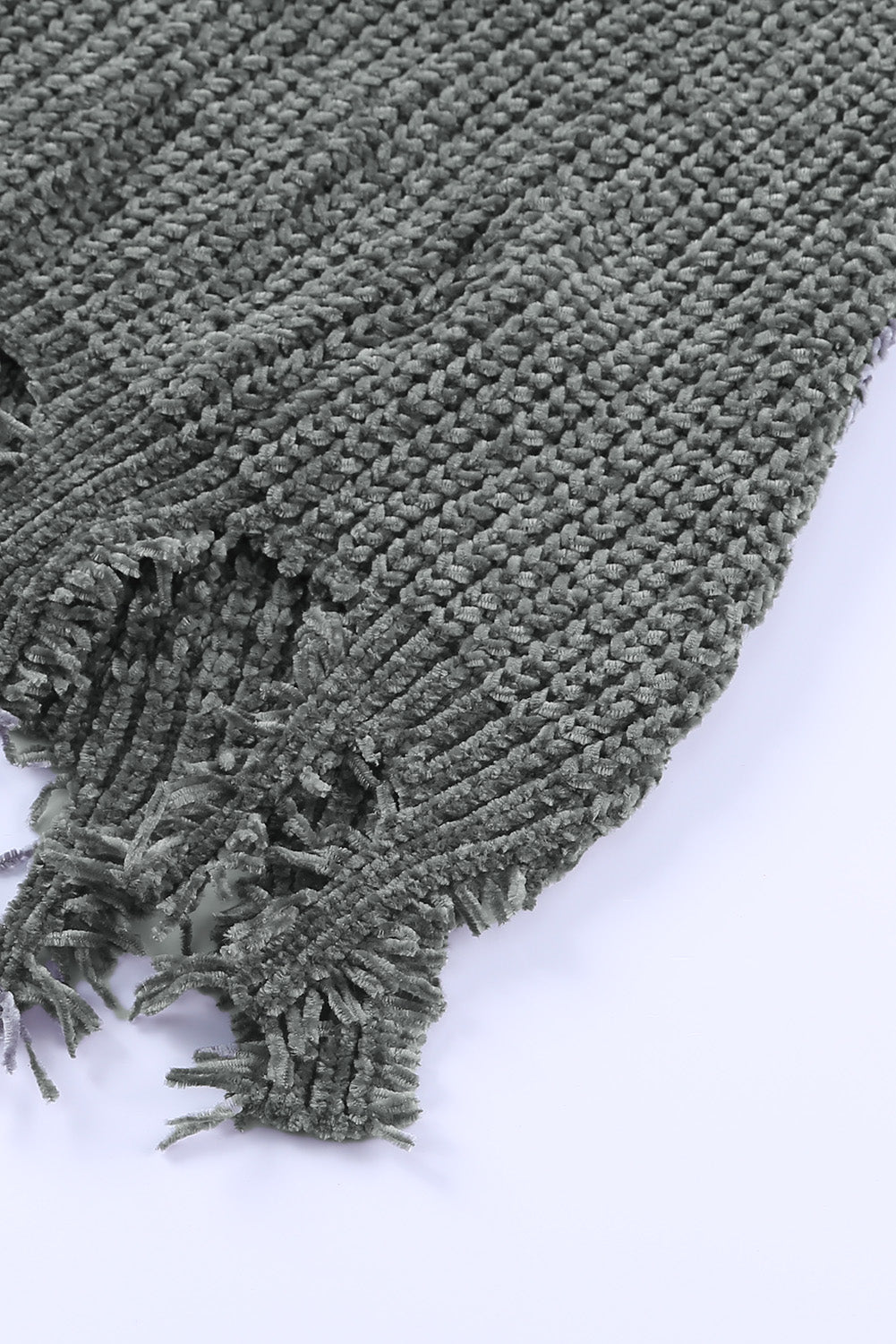 Maxct &Distressed Round Neck Drop Shoulder Sweater