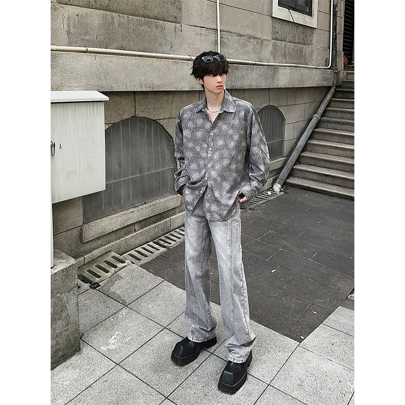 JM Dotted Flower Long-sleeved Shirt Maxct