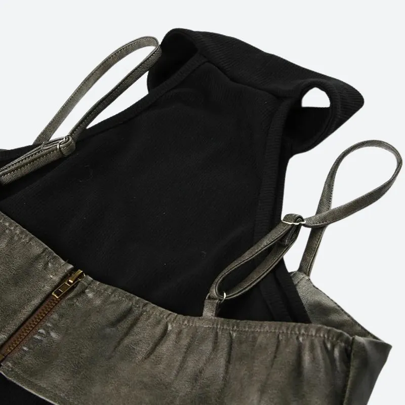 Maxct &Grunge Crop Halter Top