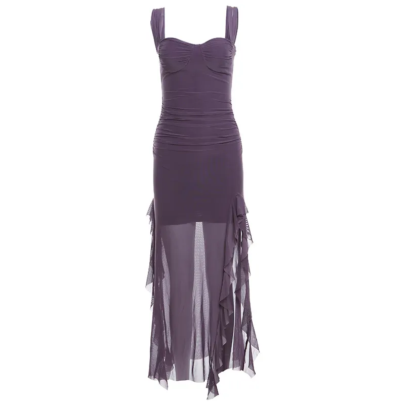 Maxct prom dresses Style 2024 Spring Women's Sexy Hot Girl Strap Tube Top Split Hip Bag Long Dress - Image 7