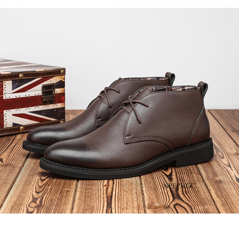 Men's Genuine Leather Casual Business Chelsea Boots - true deals club
