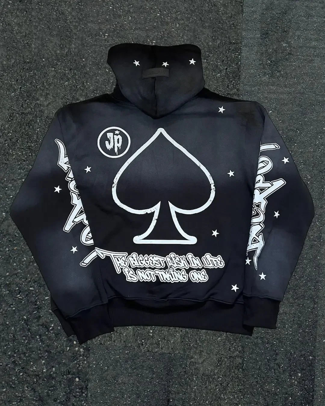 Maxct Mens Hoodie Sweatshirts and Sweatpants Two Piece Gothic Winter Tracksuit Sportswear Sets Y2k Harajuku Streetwear Men Clothing