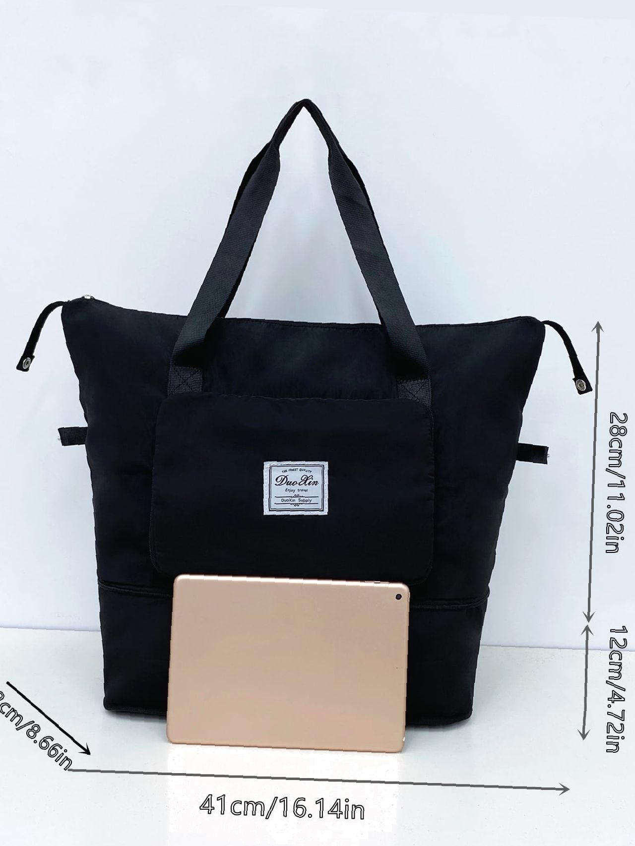 Maxct - Patch Decor Large Capacity Shoulder Tote Bag  - Women Tote Bags