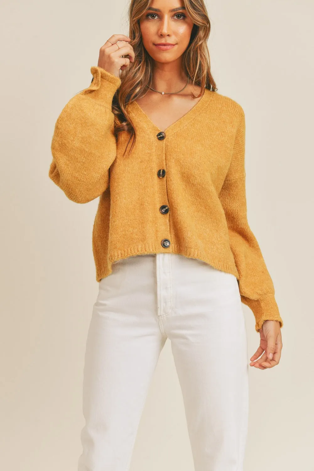 Maxct &MABLE Long Sleeve Button Down Sweater Cardigan