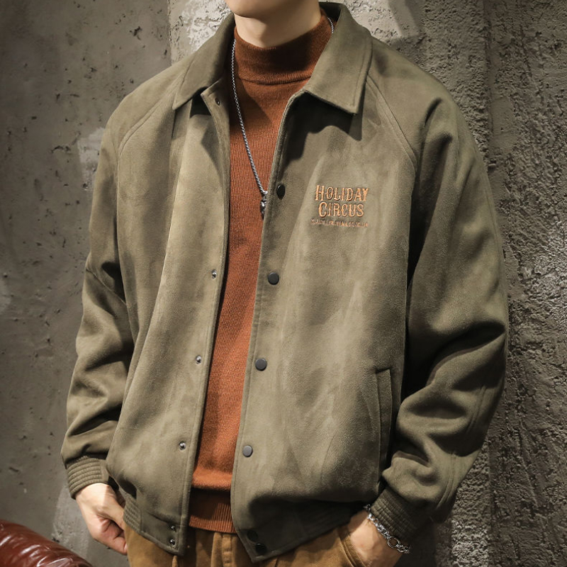 &HC Suede Baseball Jacket [Unisex]