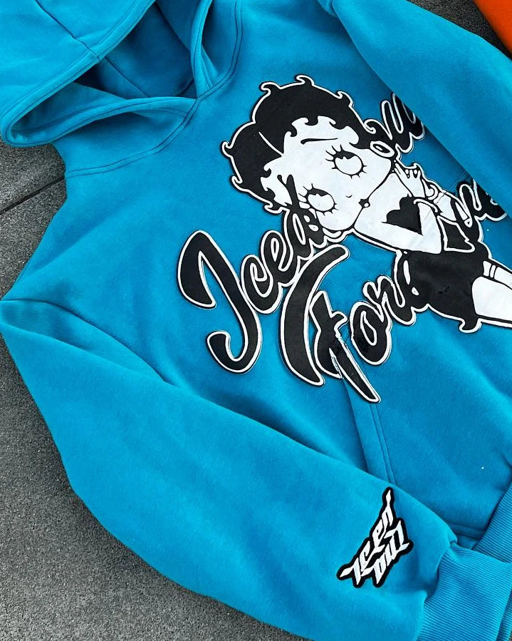 Maxct Harajuku Aesthetic High Street Hoodie Gothic Fashion Print Sweatshirt Hip Hop Loose Oversize Hoodie Women Kawaii Clothes