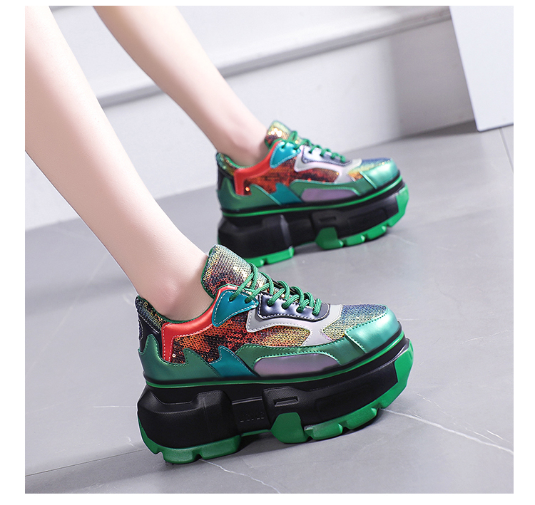Metallic Bling Chunky Sneakers - true-deals-club