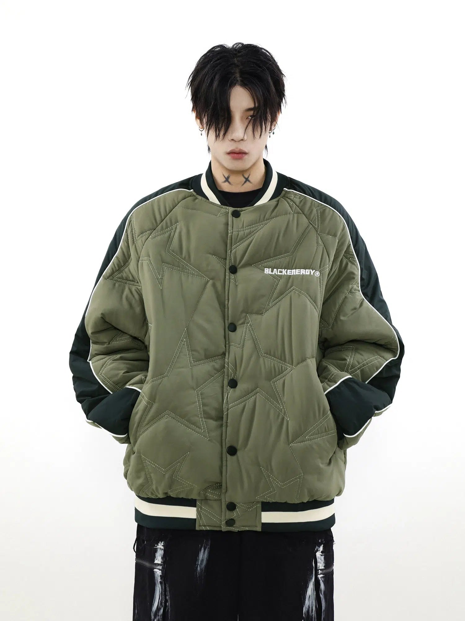 Maxct Army Green Baseball Jacket