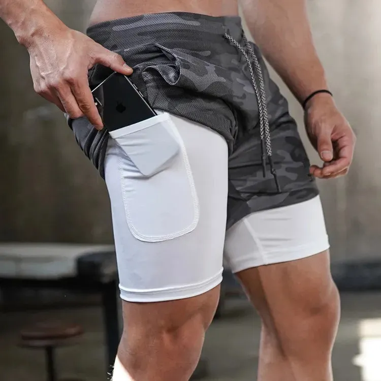 2-in-1 Running & Gym Mens Quick Dry Shorts Maxct