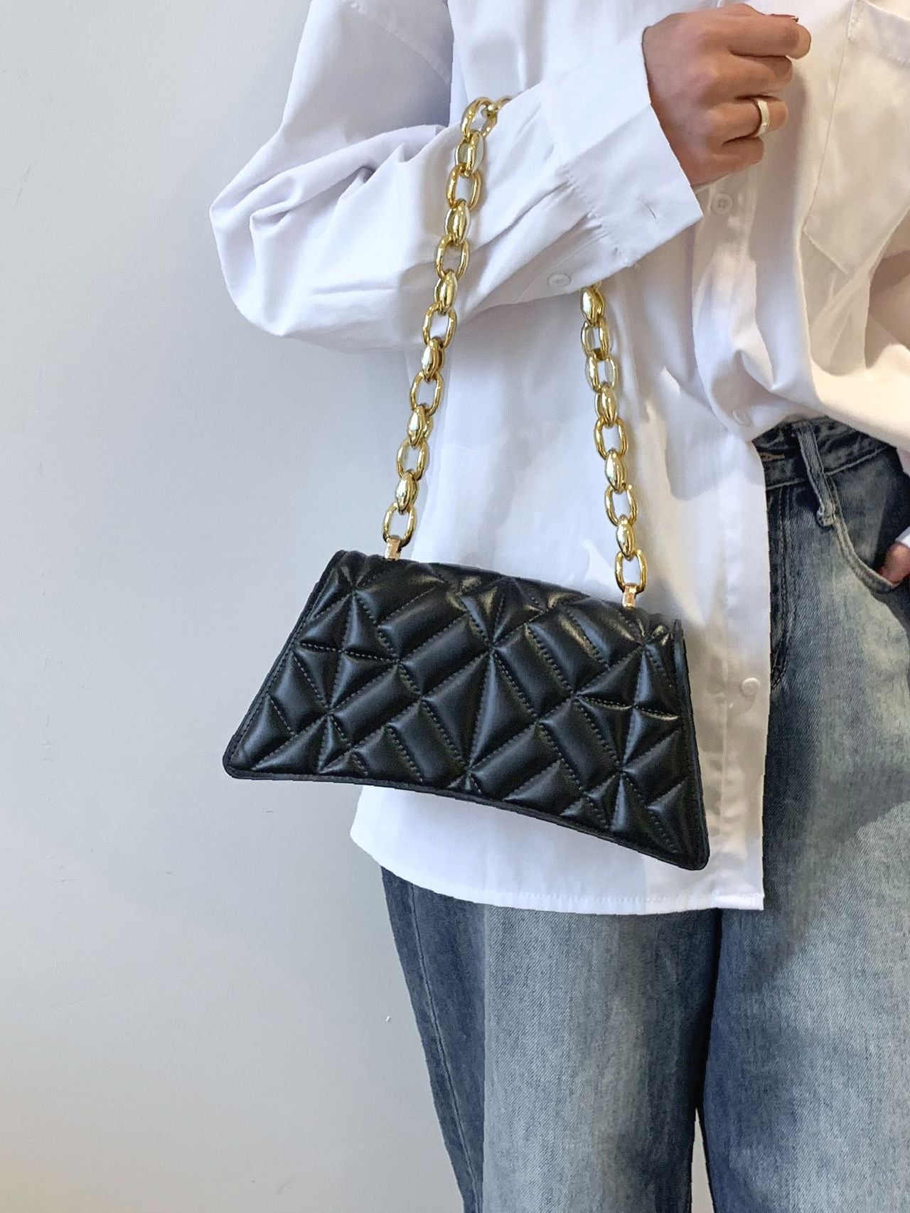 Bag For Love - Quilted Pattern Flap Novelty Bag  - Women Maxct Bags