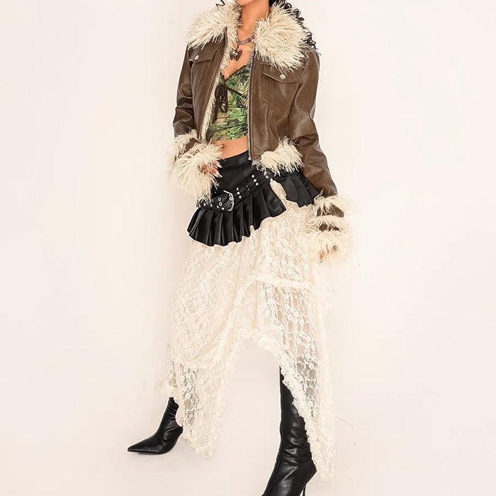Danger Zone Leather Micro Skirt Maxct