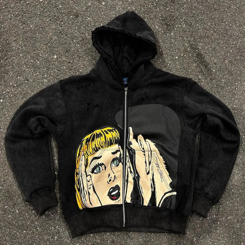 Maxct y2k woman jumper clothing knitted jacquard jumper sweatshirt vintage round neck pullover long sleeve streewear kpop Oversize