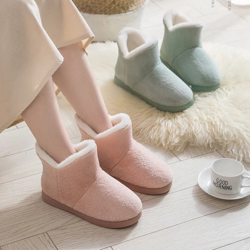 Winter Warm Slip Anti-slip Faux Fur Boots for Women Maxct