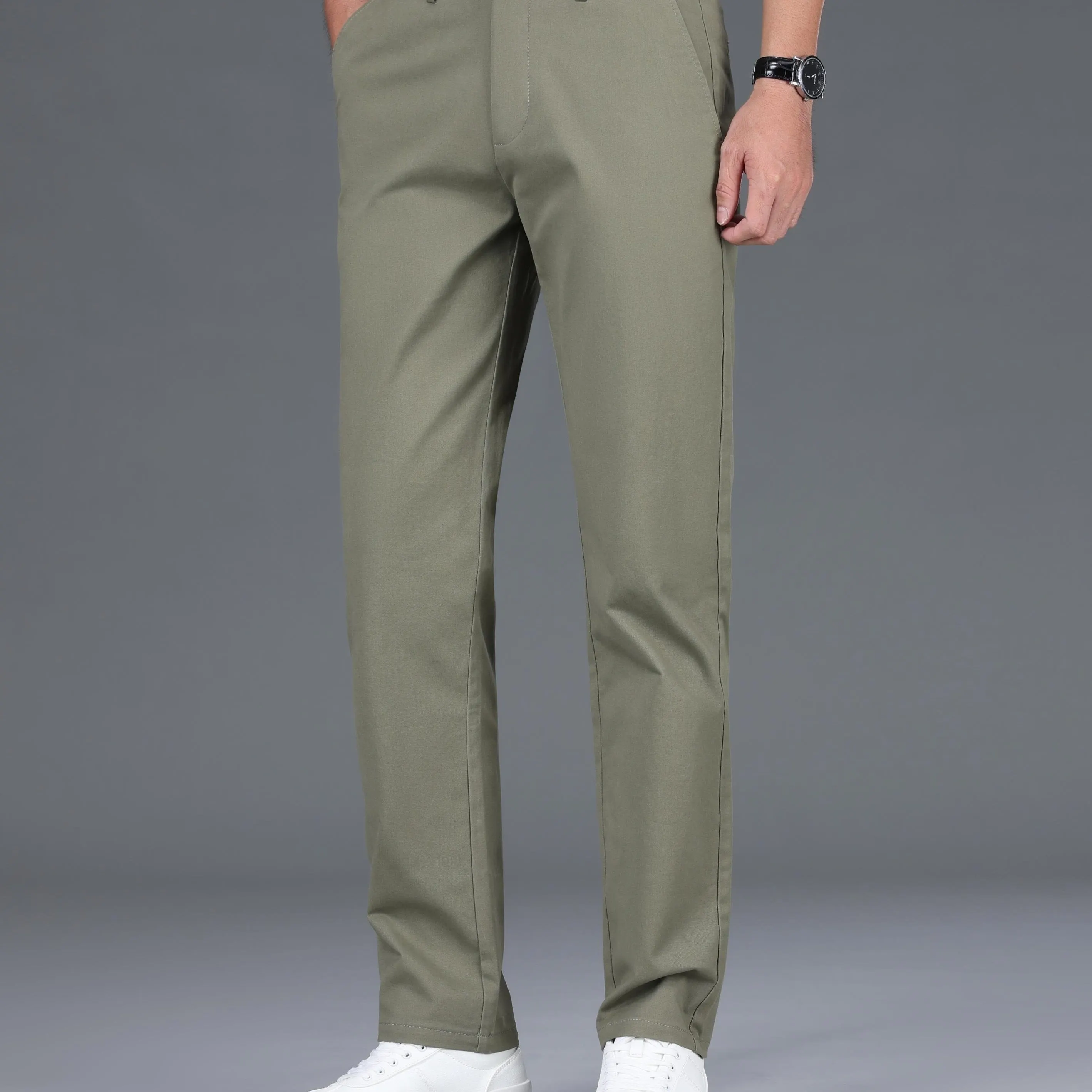 Maxct Men's Casual Pants For Fall Winter Business, Classic Design Stretch Dress Pants