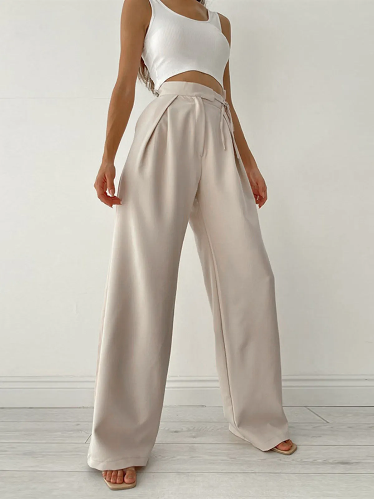Maxct Palazzo Tied Wide Leg Dress Pants - Image 2
