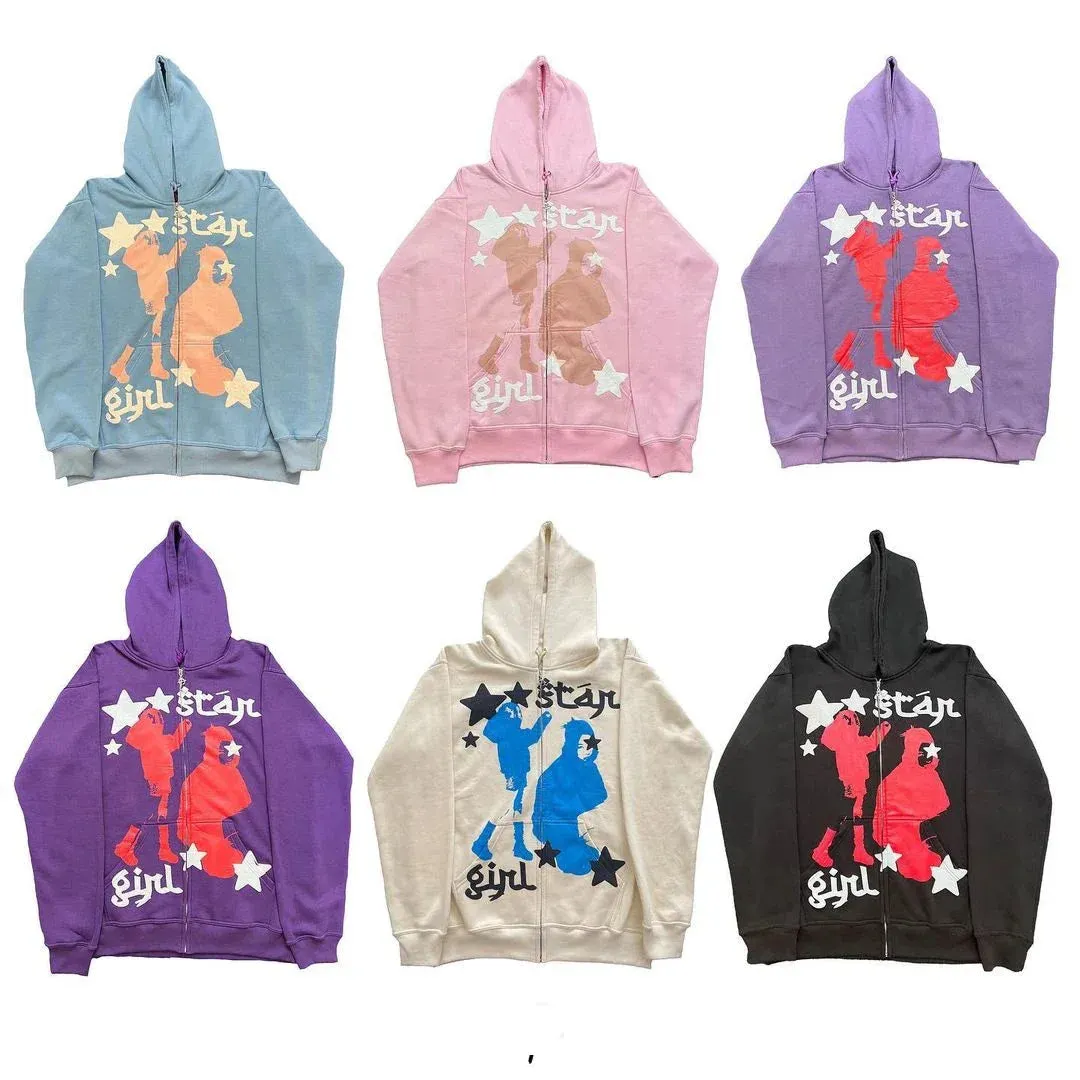 Maxct Man hoodie y2k Fall Winter Fleece Sweatshirts Letter Embroidery Vintage Streetwear Warm Sweats Turtleneck Hoodies Pullover tops