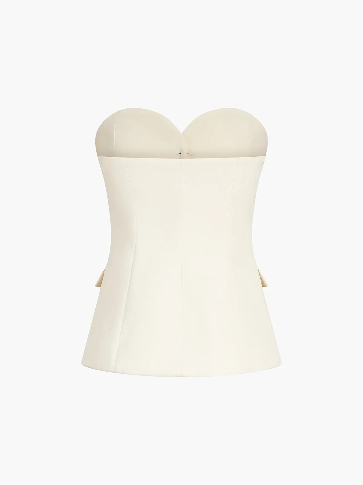 Maxct Solid Tube Top With Wide Leg Pants Set