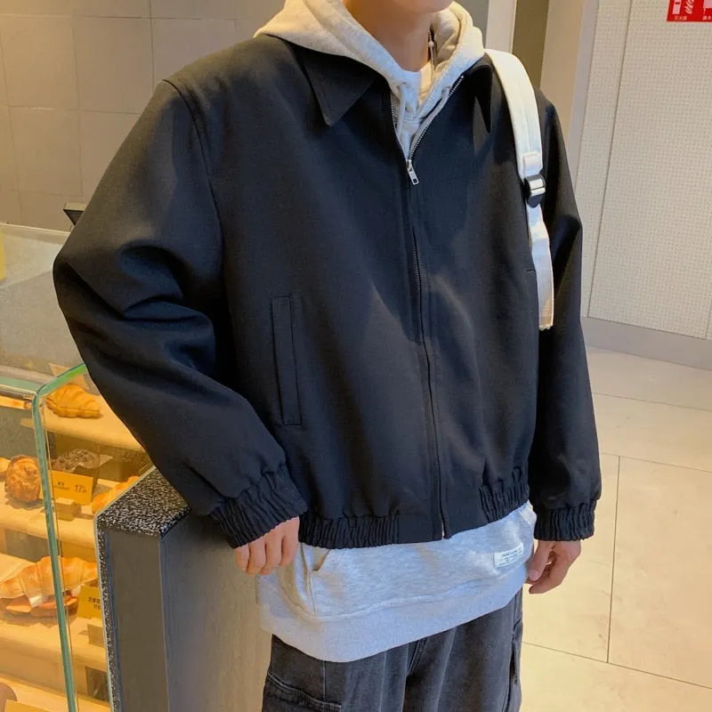 Maxct Oversized Collar Harrington Jacket
