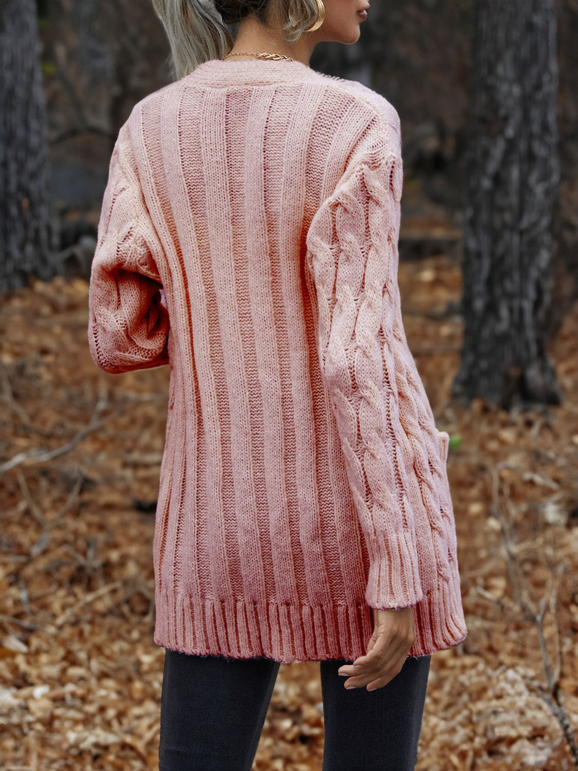 Maxct &Cable-Knit Button Down Cardigan