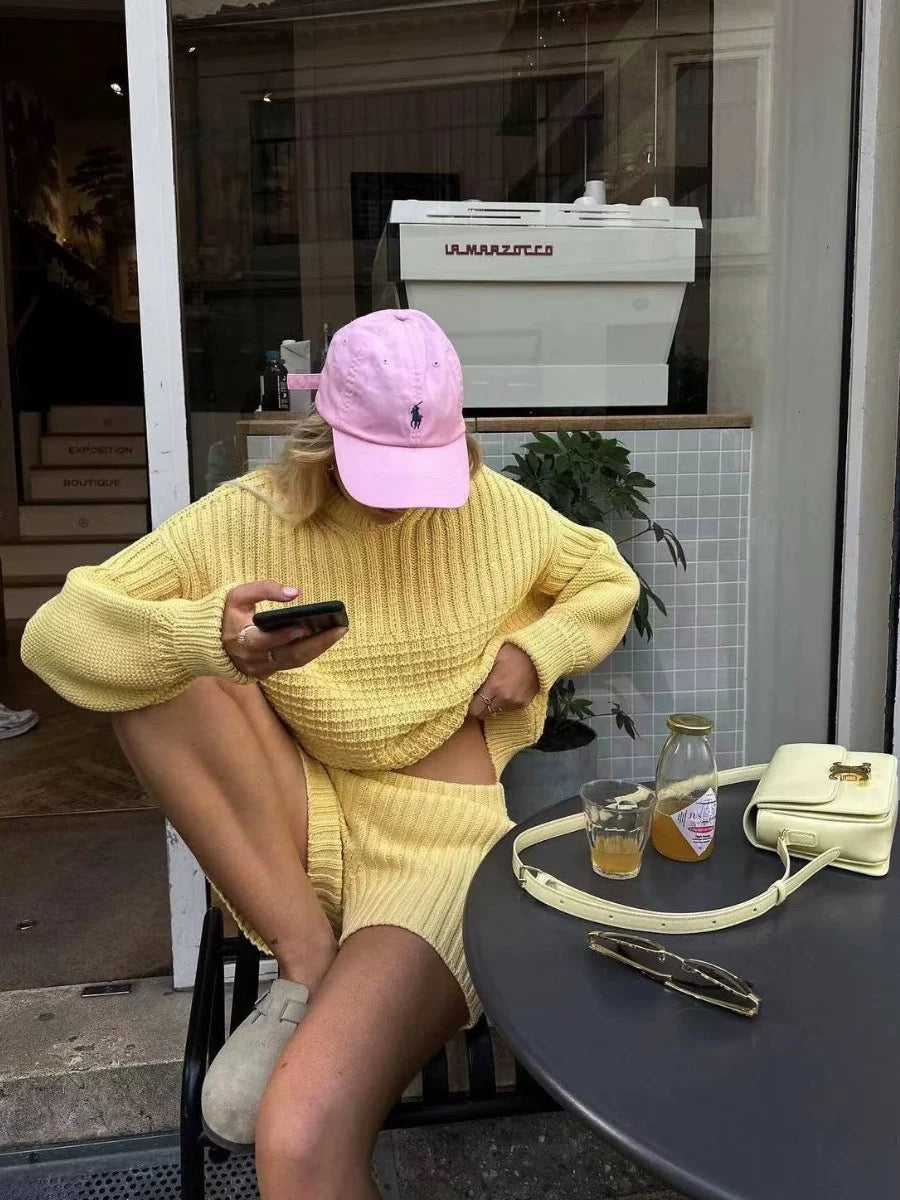 Maxct Trista Knitted Sweater & Shorts Set