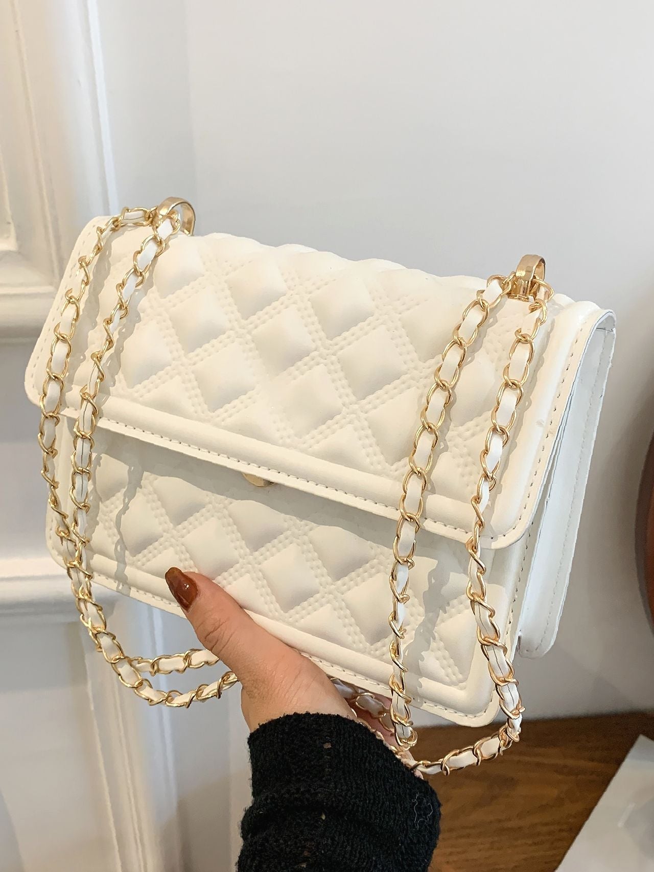 Bag For Love - Minimalist Textured Flap Square Bag  - Women Maxct Bags