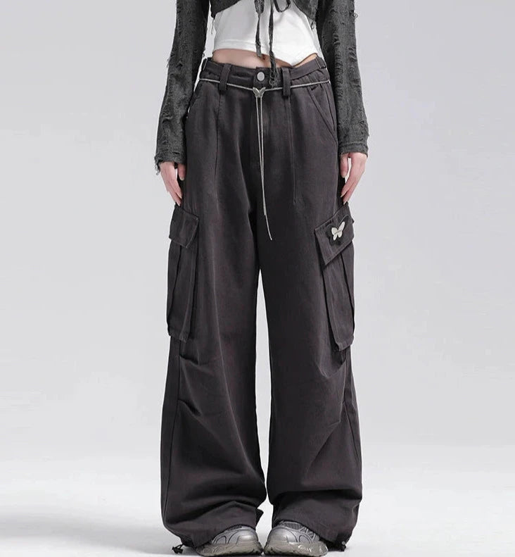 KKYES Butterfly Cargo Pants Maxct