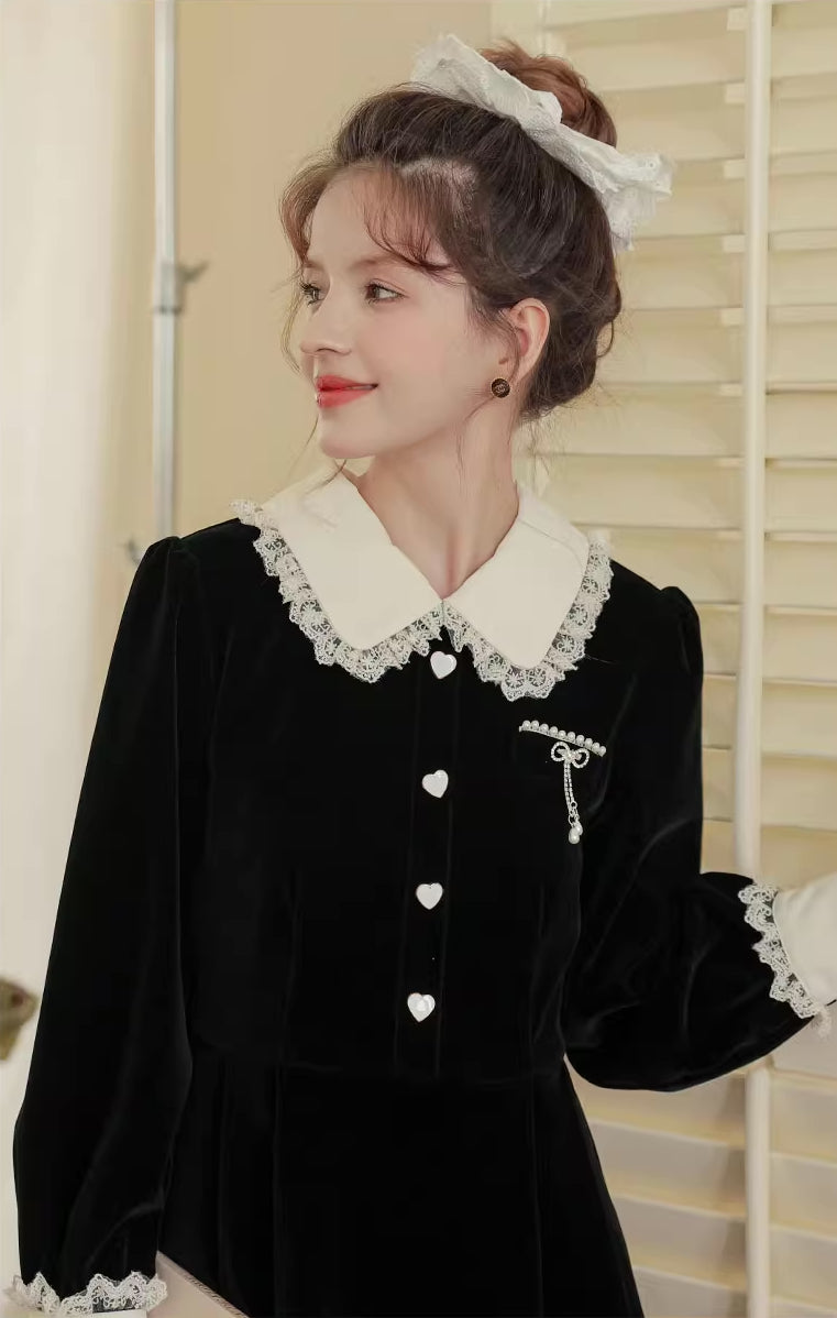 Kiki Love Velveteen Dress Maxct