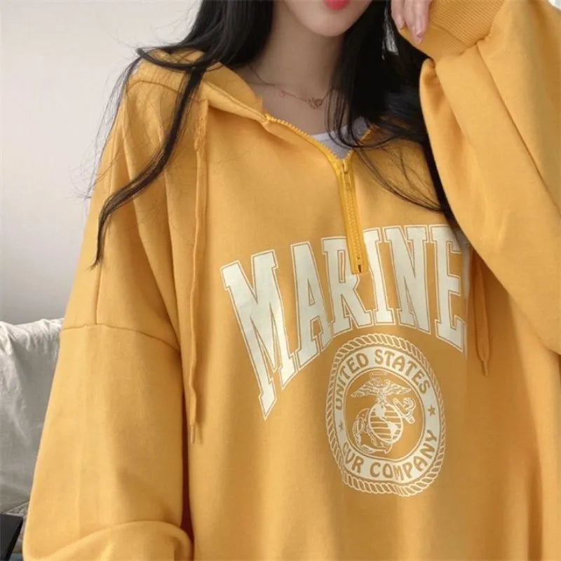 Thin Pullover Marines Hoodie for Women Maxct - Image 3