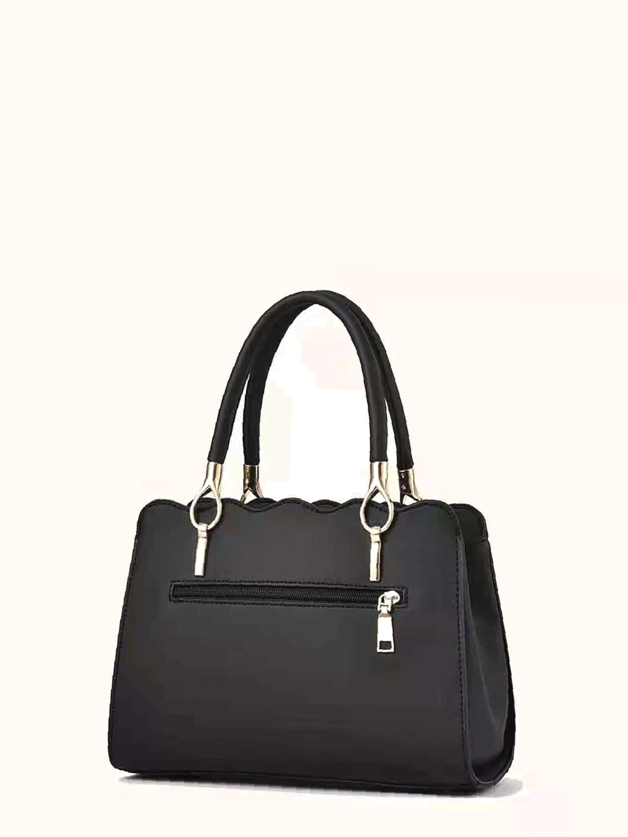 Maxct - Pom Pom Decor Letter Graphic Shoulder Bag - Women Tote Bags