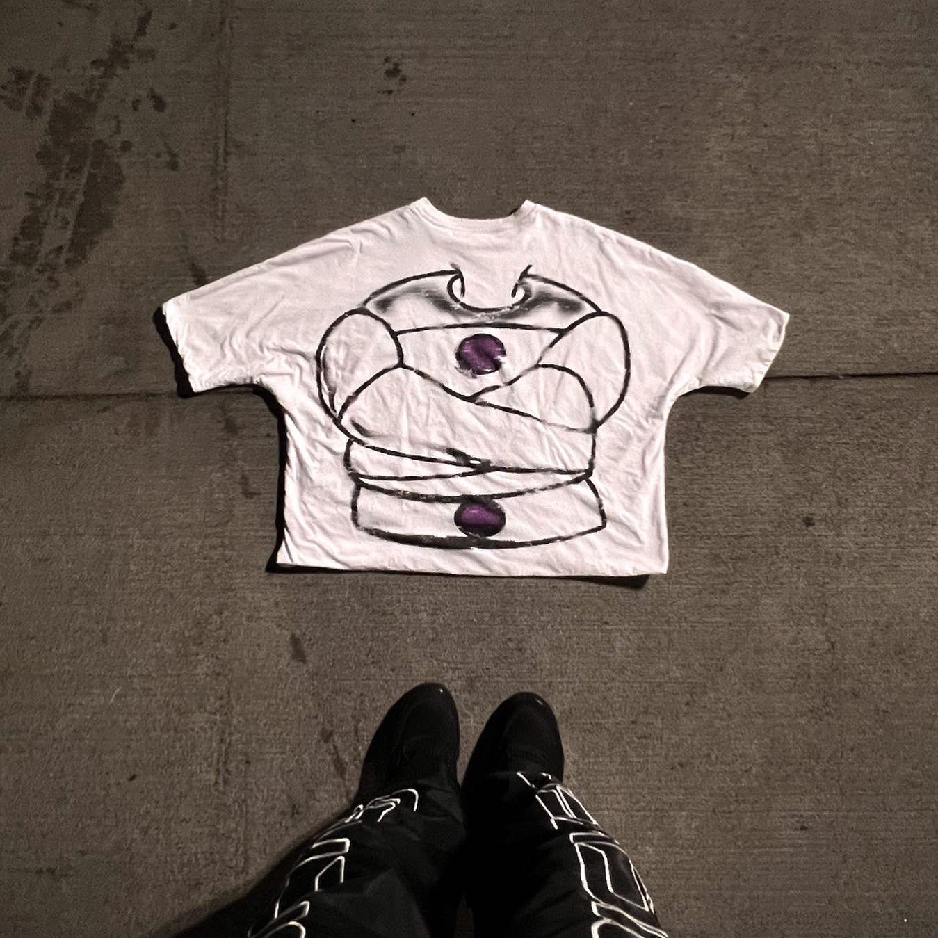 American fashion trend letter print oversized round T-shirt men's street hip-hop casual Harajuku loose short-sleeved top