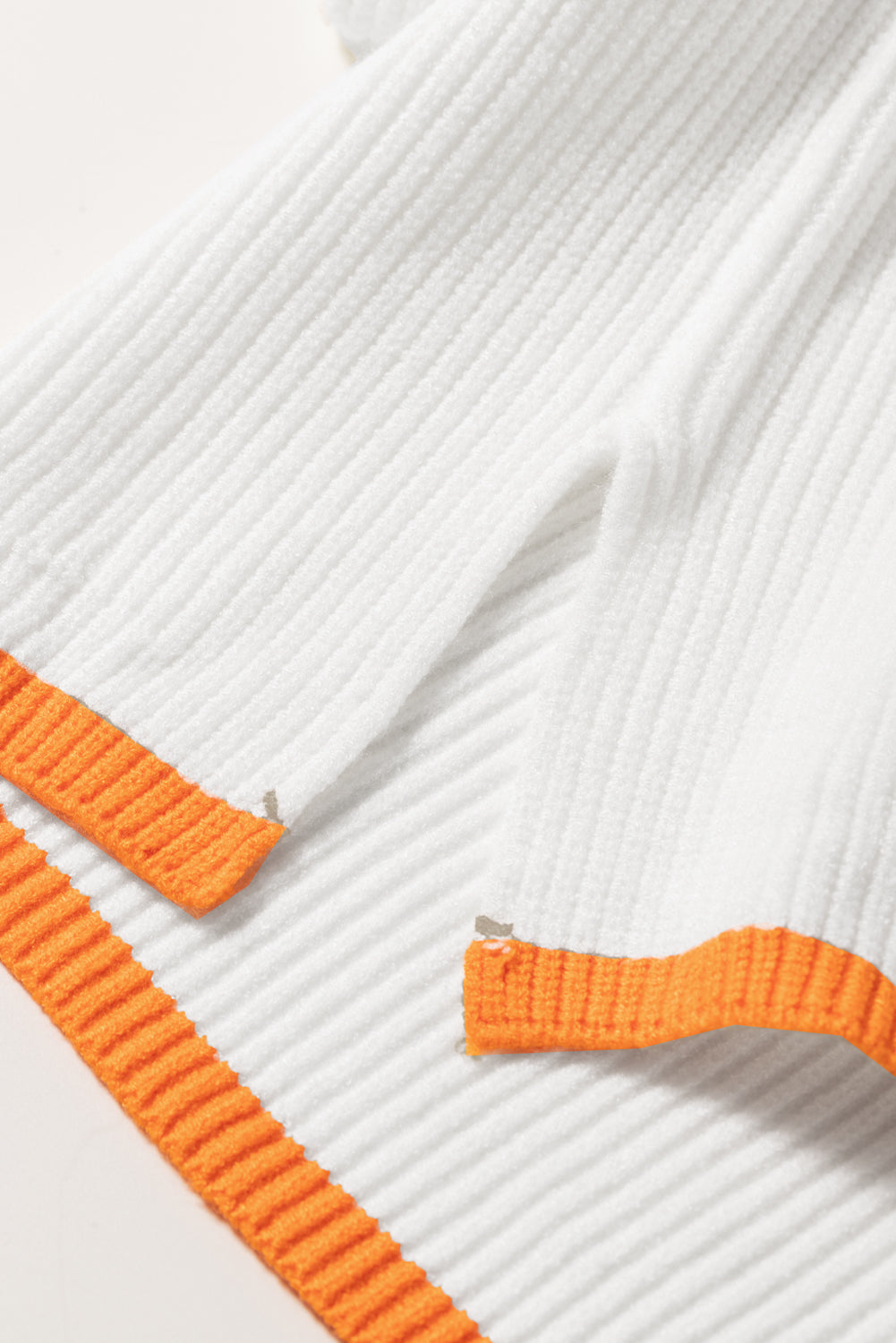 Maxct &Contrast Half Zip Drop Shoulder Sweater