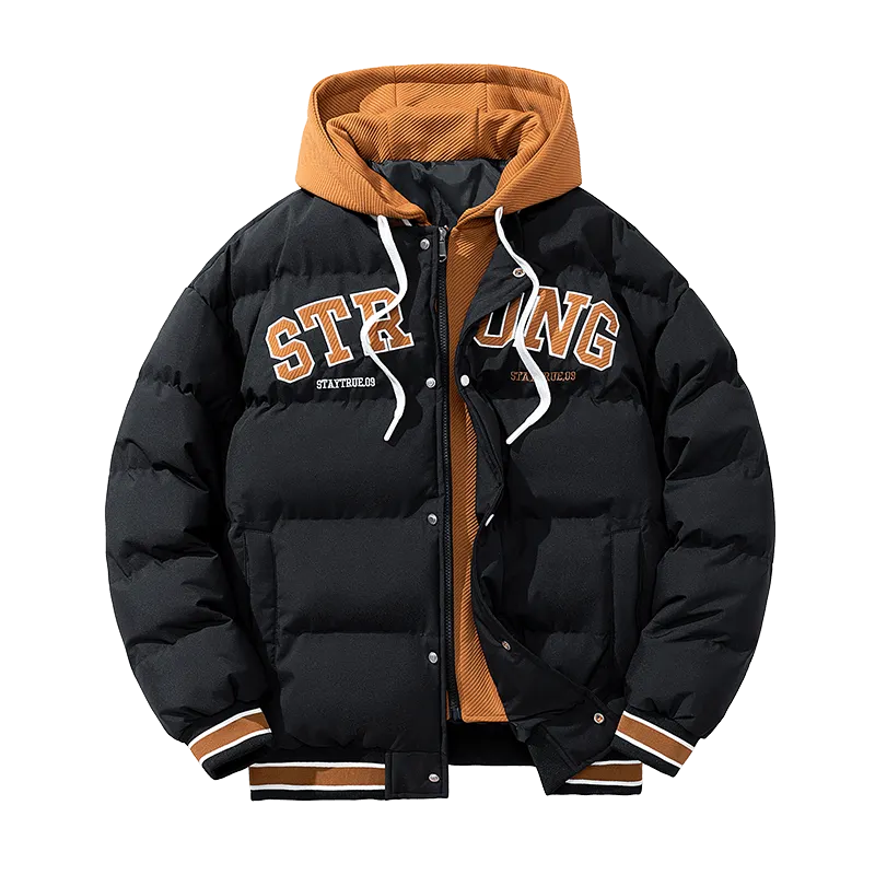 Maxct &Men's Windproof Hooded Thick Thermal Jacket