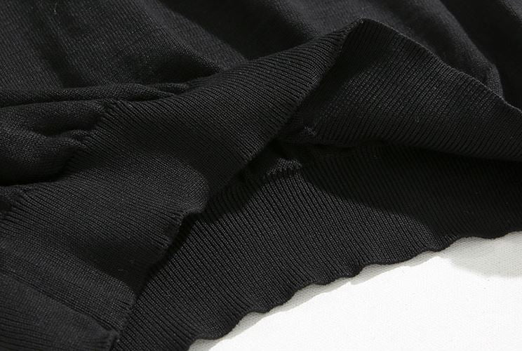 Maxct 5517 Knitted Two-Tone Quarter Button-Up Sweater