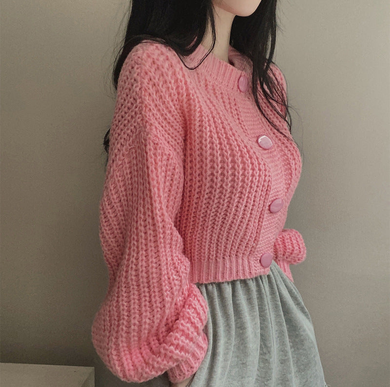 Maxct Aesthetic Round Neck Button Cardigan - Image 8