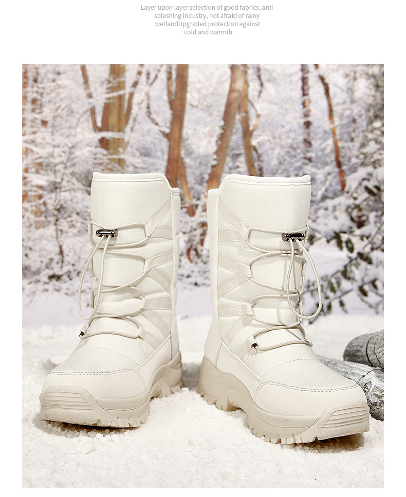 Unisex High Top Warm Plush Snow Boots - true-deals-club