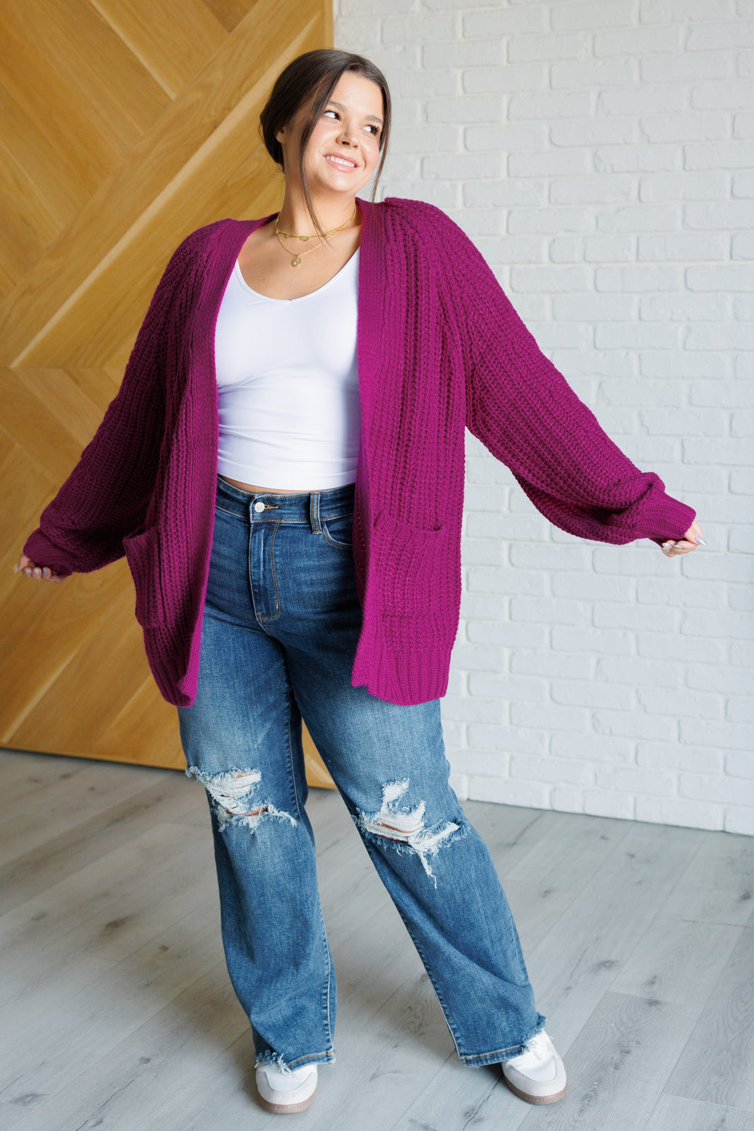 Maxct &Maybe Monday Cardigan in Berry