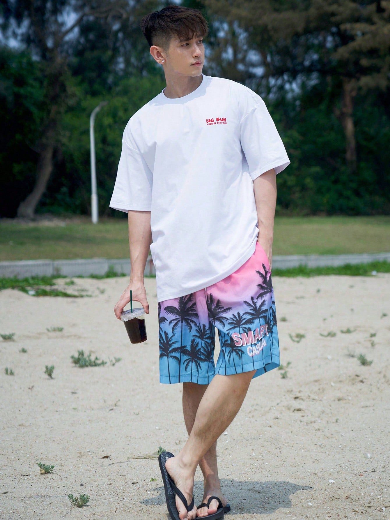 Maxct Men's Floral Print Summer Shorts Perfect For Vacation Outfits