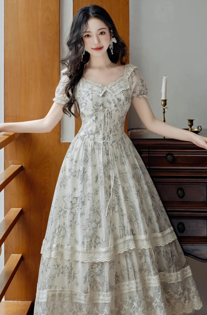 Porcelain Sketch Midi Dress Maxct