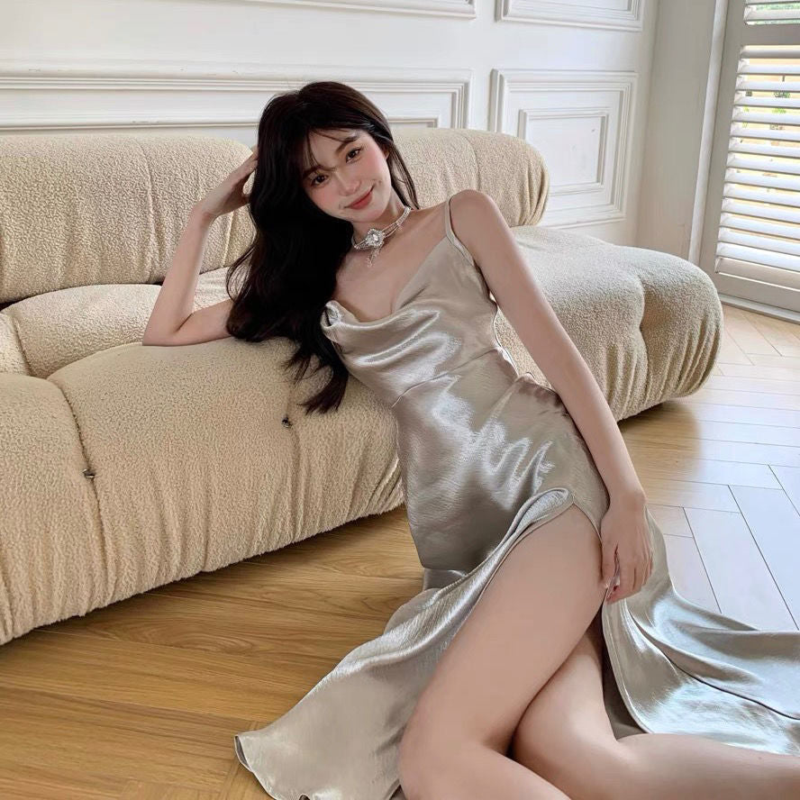 Sexy Strappy High Slit Long Dress Maxct