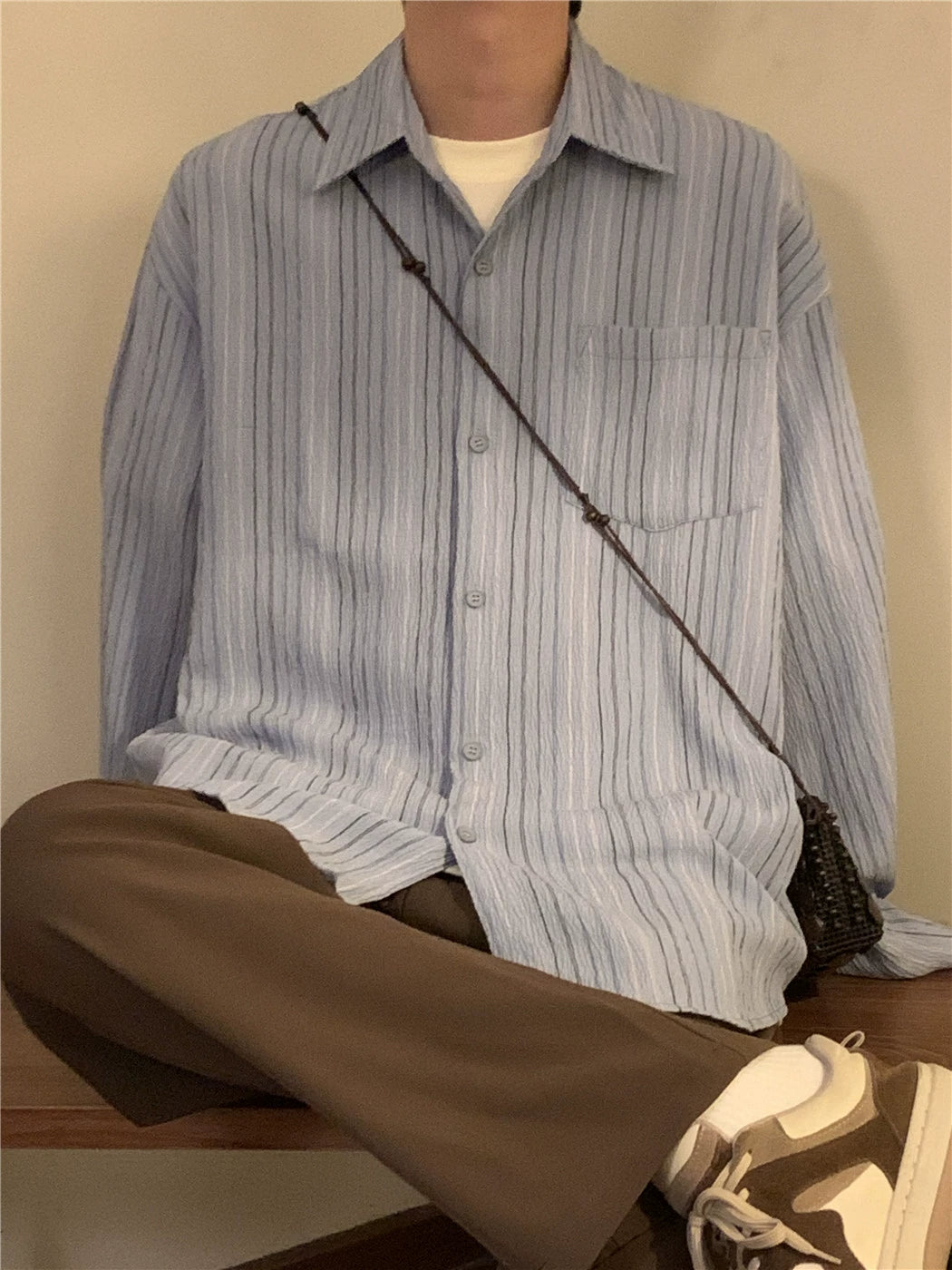 Nagawl Vintage Striped Shirt Maxct